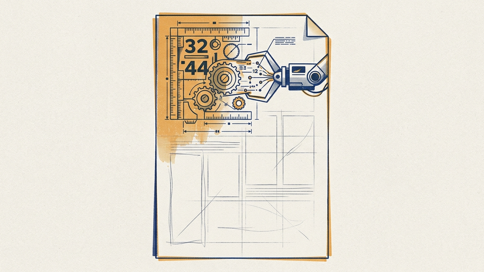 Illustration of a page with its key metrics concentrated in the top third.